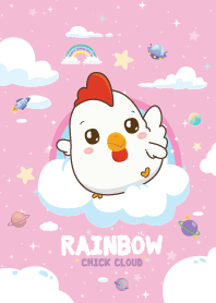 Chicken Rainbow Cloud Pink