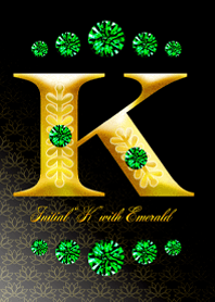 Initial"K" with EMERALD