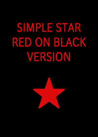 SIMPLE STAR RED ON BLACK VERSION