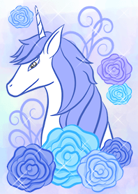Unicorn purple rose