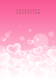 LOVE HEART GRADATION Vividpink&White 14
