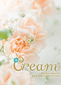 Cream クリーム色の花のアレンジ Line 着せかえ Line Store