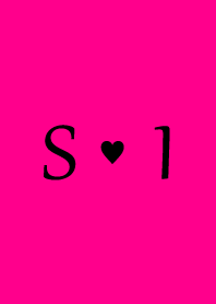 Initial "S & I" Vivid pink & black.