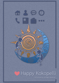 Happy Kokopelli / 暗淡的藍色