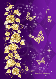 Wish Come True Goldrose Butterfly Ver3 Line Theme Line Store Wish Come True Goldrose Butterfly Ver3 Line Theme Line Store