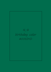 birthday color - April 4