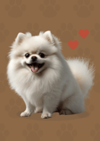 귀여운 포메라니안 테마 Brown 03