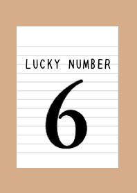 LUCKY NUMBER 6 NOTEBOOKj-LIGHT BROWN