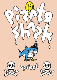 PIRATE SHARK apricot.