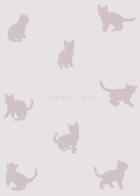 심플한 고양이 고양이 : 핑크 베이지 2 WV