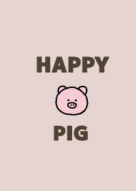 happy pig(JP)_pinkbrown