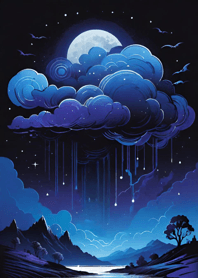 Moon in the dark night 72cb93