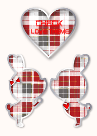 Check Love Theme Heart -Silver-