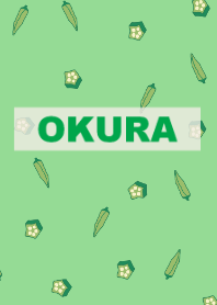 okura pattern/ greenbeige