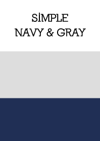 Simple navy & gray.