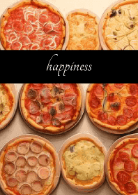 Delicious pizza on black JP