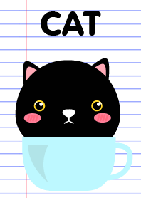 Simple Cute Black Cat Theme Vr.2