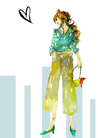 Adult girl's holiday