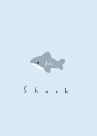 white belly shark /aqua blue