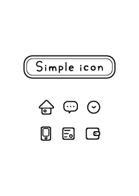 Simple black icon and white