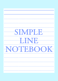 SIMPLE BLUE LINE NOTEBOOK-LIGHT BLUE