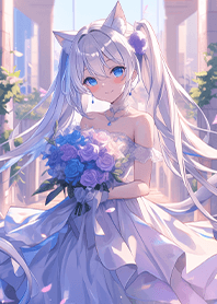 Marry a purple twin-tailed cat girl