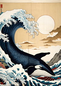 浮世絵 - 鯨 0Ccfcd