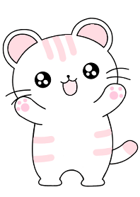 丸耳の猫が抱っこをねだっている - ピンク