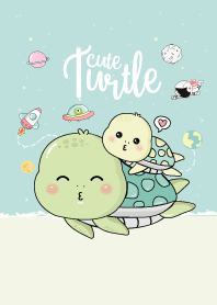 Turtle Space Cute (Blue)