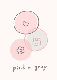 simple cute pink and gray theme