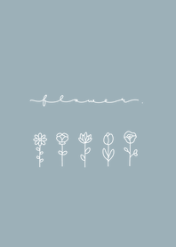 花 * gray mint