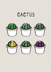 Cute cactus!(fog gray brown)