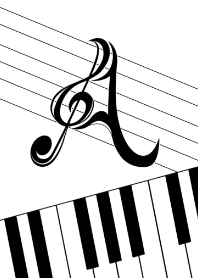 - music note alphabet A -