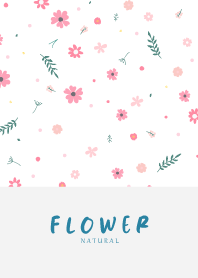FLOWER WHITE-NATURAL 38