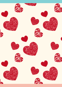 cute heart pattern on pink&blueJ