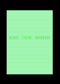 BLACK COLOR NOTEBOOK/GREEN