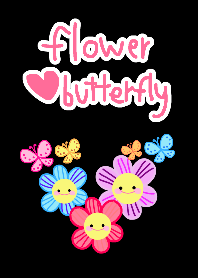 Flower love butterfly