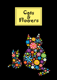 แมวและดอกไม้