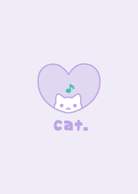 Cat Musical note - Purple