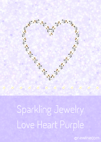 Sparkling Jewelry Love Heart Purple