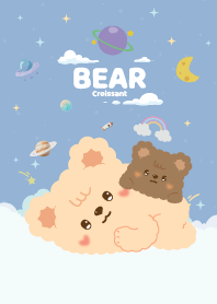 Croissant Bear Chic Cloud Blue