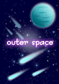 outer space...blue color