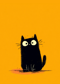 Black Cat & Marigold Contrast