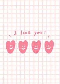 Simple smiling heart (pink)