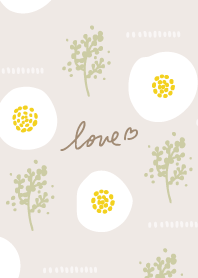 round flower and mimosa26 from Japan