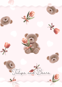 Dull pink Tulips and Bears 04_2