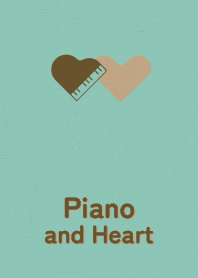 Piano and Heart choc mint