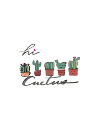 Hello Cactus - White