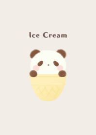 Ice Cream -panda- beige