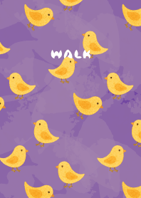 Nordic style birds03 on purple